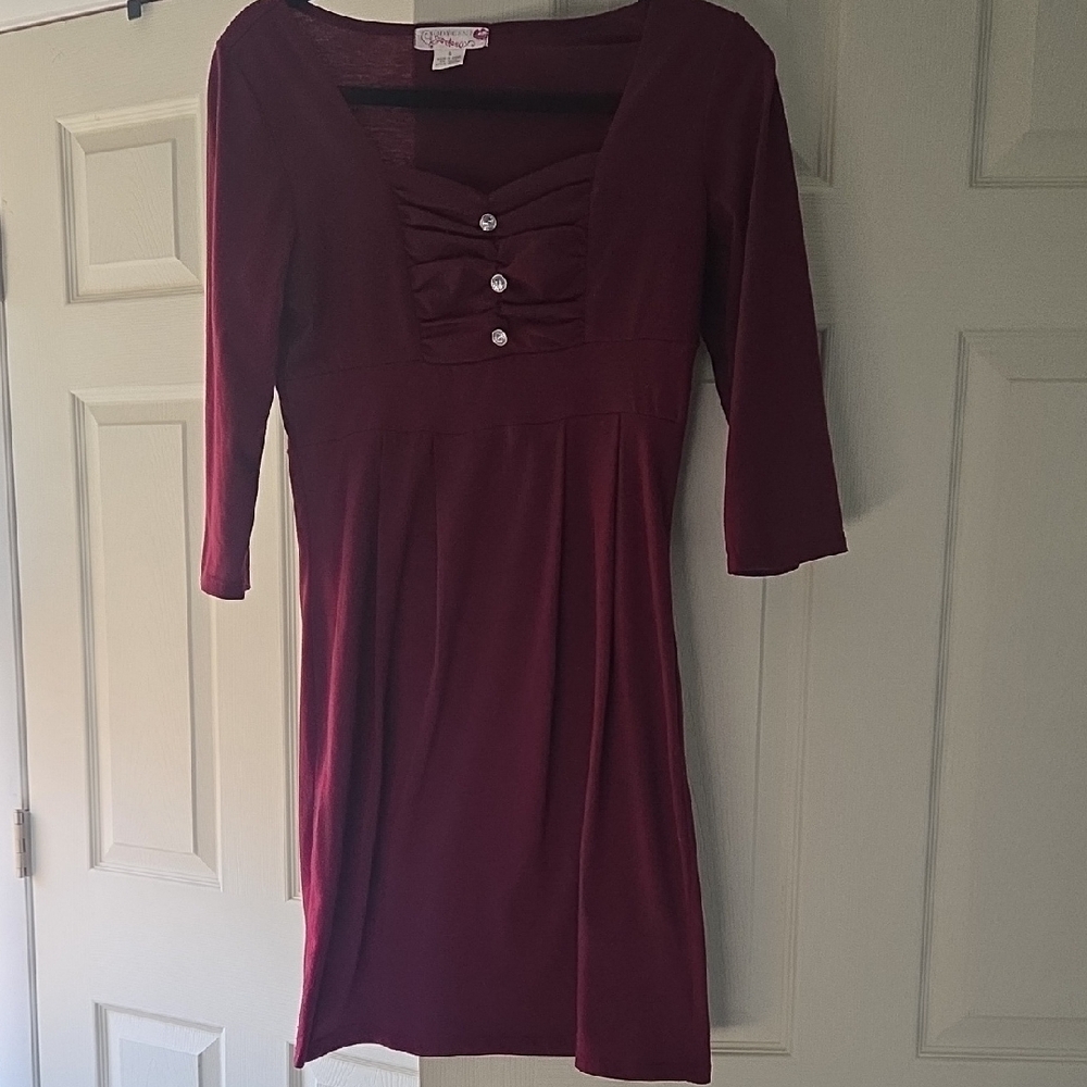 Body Central Rich Burgundy Dress
